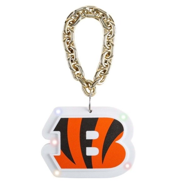 FOCO NFL Cincinnati Bengals Team Big Logo Light Up Chain Ornament NEW - Picture 1 of 8